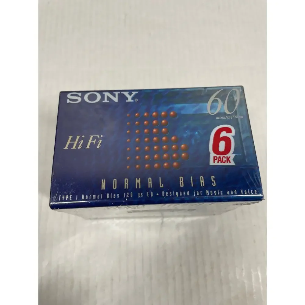 Sony 6-Pack 60min Cassette Tapes Hi-Fi Normal Bias